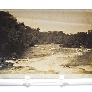 Carte postale vintage ASBURY PARK, scène de la nature de la rivière New Jersey, monument sépia, carte postale souvenir, souvenirs, papier éphémère, PanchosPorch