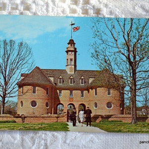 Vintage VIRGINIA carte postale Williamsburg Capitol États-Unis histoire souvenir carte postale souvenirs tourisme papier éphémères PanchosPorch