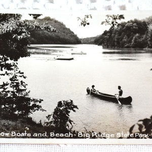 vintage TENNESSEE Carte postale Norris Lake Big Ridge State Park Souvenir Carte postale inutilisée Souvenirs Publicité Papier Ephemera PanchosPorch
