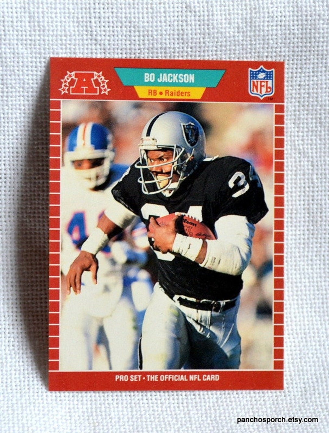Vintage Bo Jackson Trading Card: 1989 Pro Set Raiders NFL