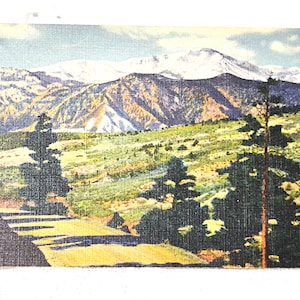 Vintage COLORADO carte postale région de Pikes Peak montagnes scène de la nature carte postale Americana souvenirs papier éphémères PanchosPorch