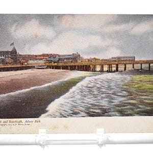 Carte postale vintage ASBURY PARK Plage et promenade du New Jersey, vue 1905, carte postale souvenir, souvenirs, papier éphémères, PanchosPorch
