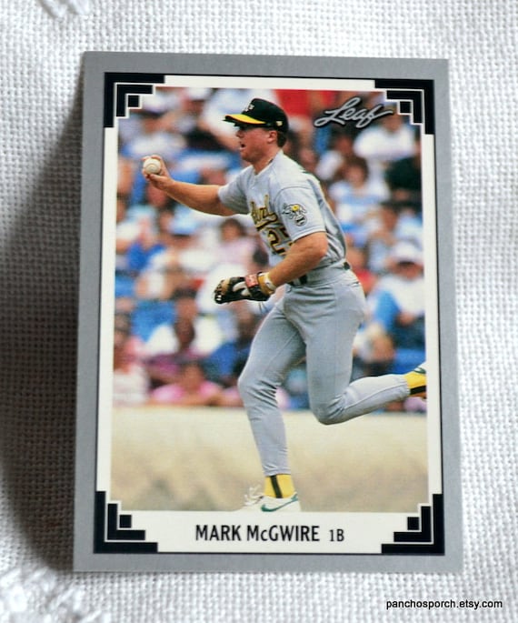 rare mark mcgwire cards Baseball Card (Oakland Athletics) 1988 Topps #580 All Star Rookie Cup : Collectibles & Fine Art Mark Mcgwire 1991 Leaf Baseball