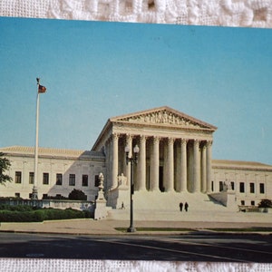Carte postale vintage WASHINGTON DC, bâtiment de la Cour suprême des États-Unis, carte postale, souvenirs touristiques, papier éphémères PanchosPorch