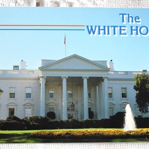 Vintage WHITE HOUSE Carte Postale Washington DC Vacances Souvenir Utilisé Carte Postale Souvenirs Publicité Papier Ephemera PanchosPorch