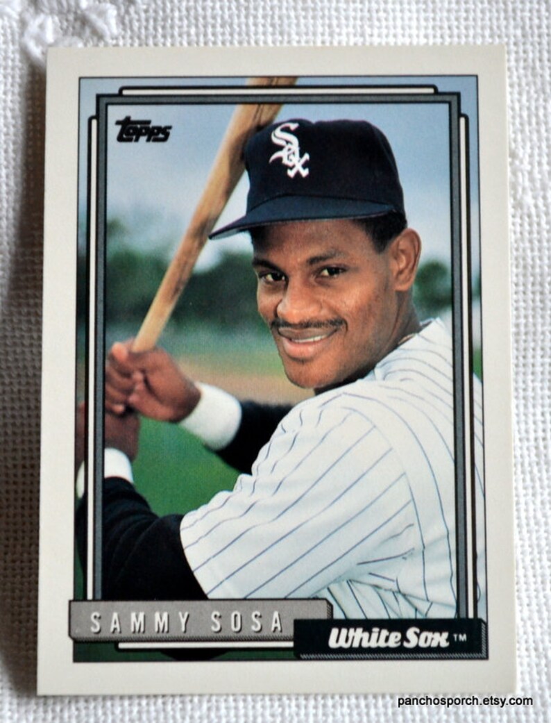 1992 Topps Sammy Sosa Baseball Card - Chicago White Sox image 2