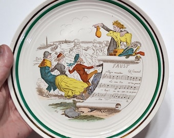 Vintage Vernon Kilns Opera Plate "Faust" Reproduction Collectible Wall Plate