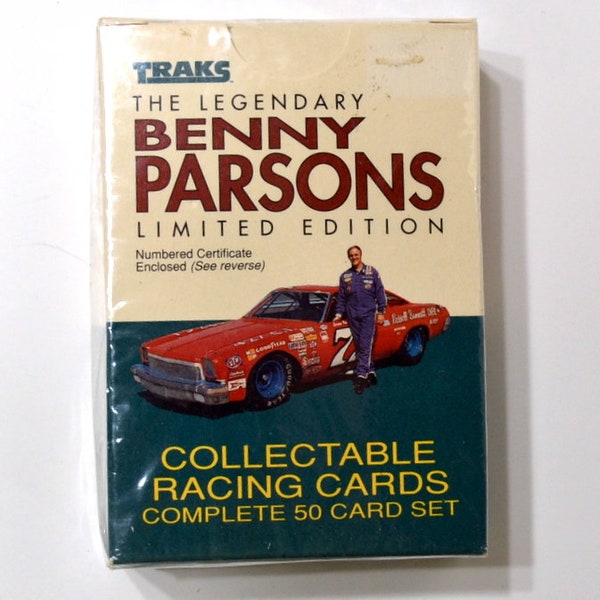 Vintage Benny Parsons Card Set Sealed Car Racing Collectible Cards 1992 Traks NASCAR Memorabilia PanchosPorch