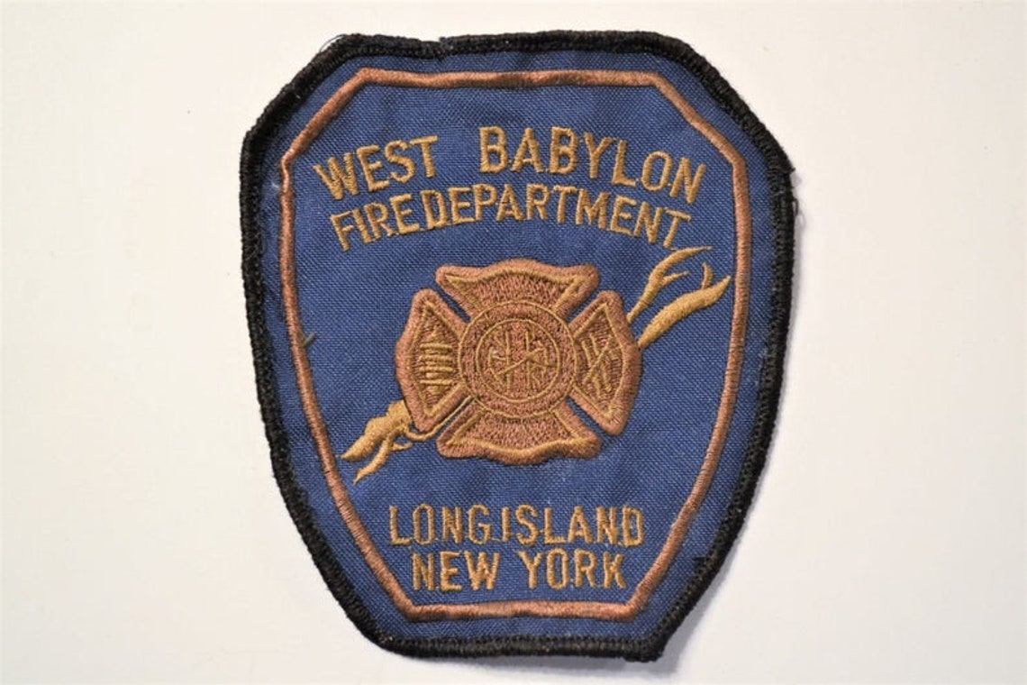 Vintage West Babylon Fire Department Patch Long Island New Etsy