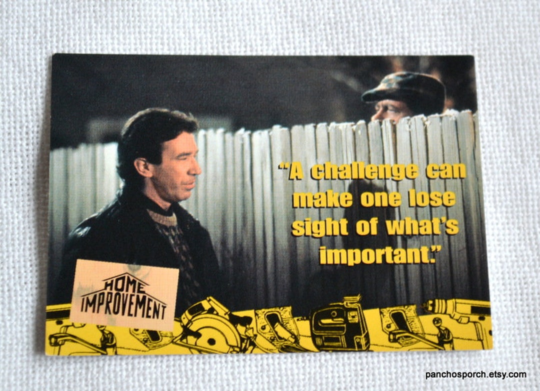 Vintage Home Improvements Trading Card 71 Inspirational Quote TV Show