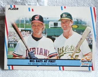 McGwire Tabler Baseball Card 633: 1988 Fleer Big Bats, Oakland