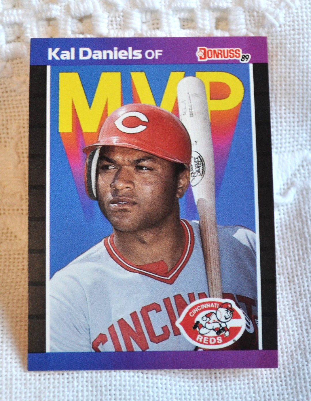 KAL DANIELS BC18 Donruss MVP Baseball Card 1989 Mlb Cincinnati Reds Collectible Vintage Sports