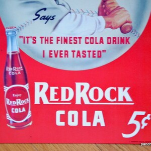 FRAMED REPRINT OF AD FOR RED ROCK COLA WITH BABE RUTH - Bid On Estates