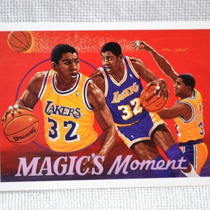 Carte de basket-ball Magic Johnson 1992 Upper Deck No 29 Moments magiques, souvenirs de sport vintage à collectionner PanchosPorch