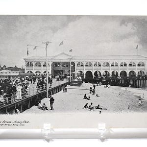 Carte postale vintage ASBURY PARK New Jersey The Arcade Beach Boardwalk Personnes Carte photo Carte postale Souvenirs Papier Ephémères PanchosPorch