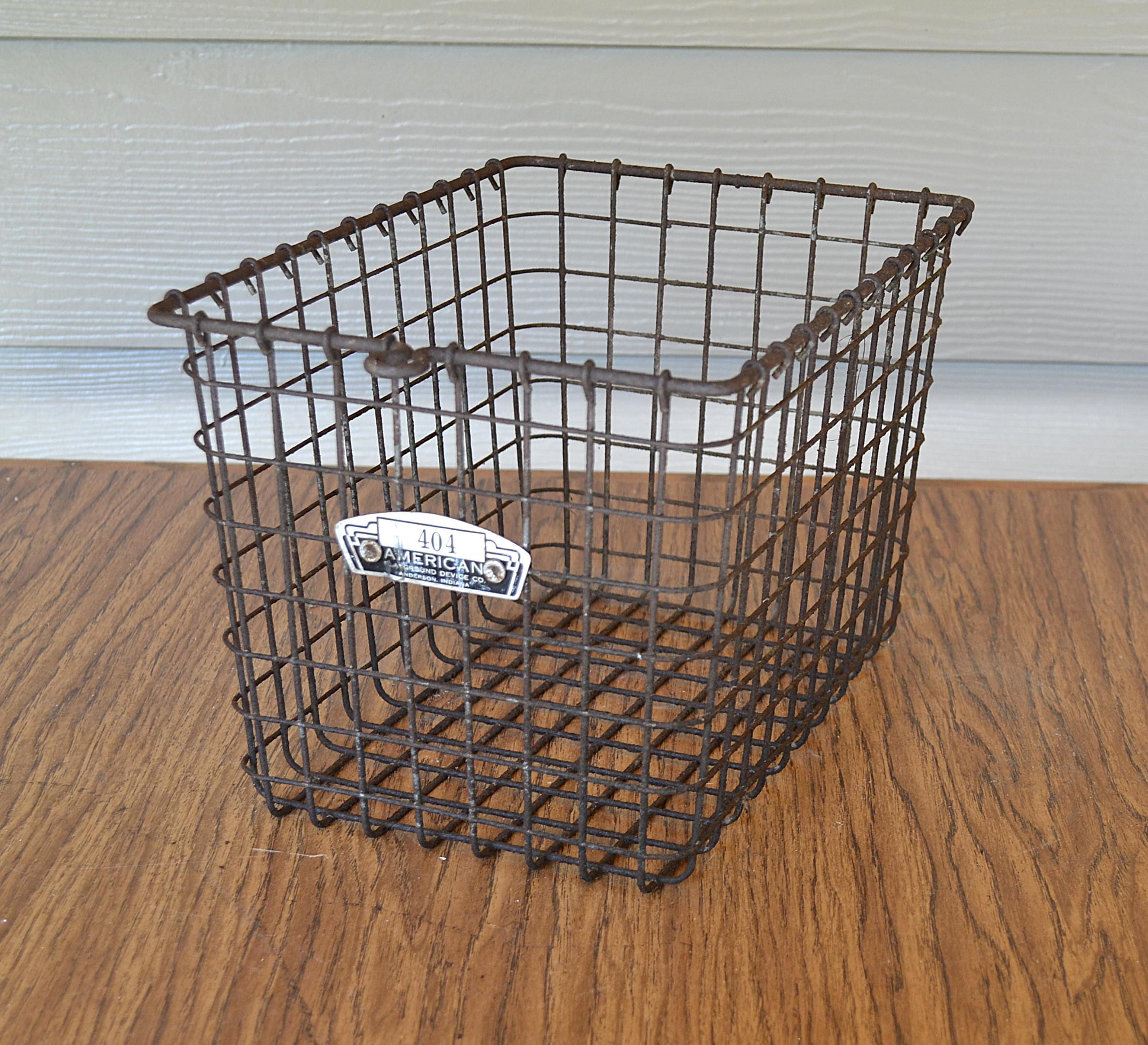 Vintage Industrial Wire Baskets - Etsy
