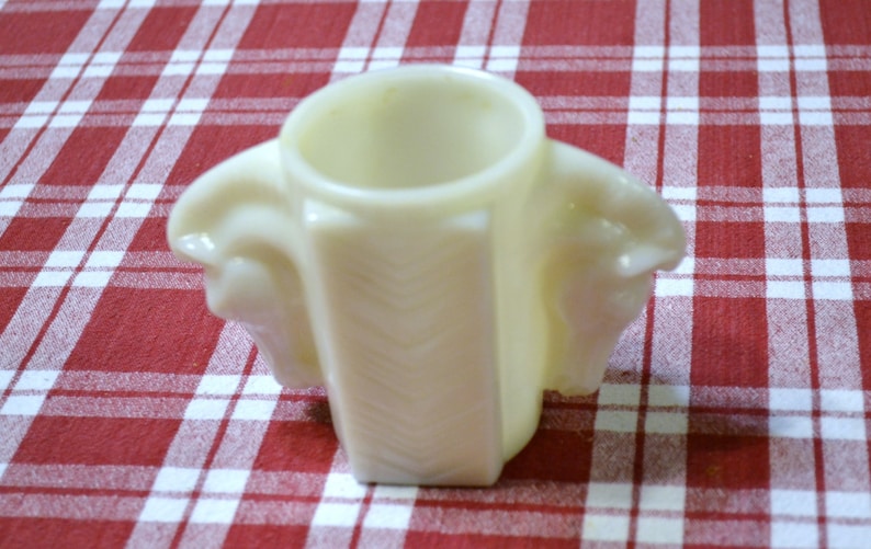 Vintage Milk Glass Horse Head Vase Holder Shaving Cup White Etsy