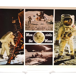 Vintage NASA Space Postcard: Lunar Landing Souvenir