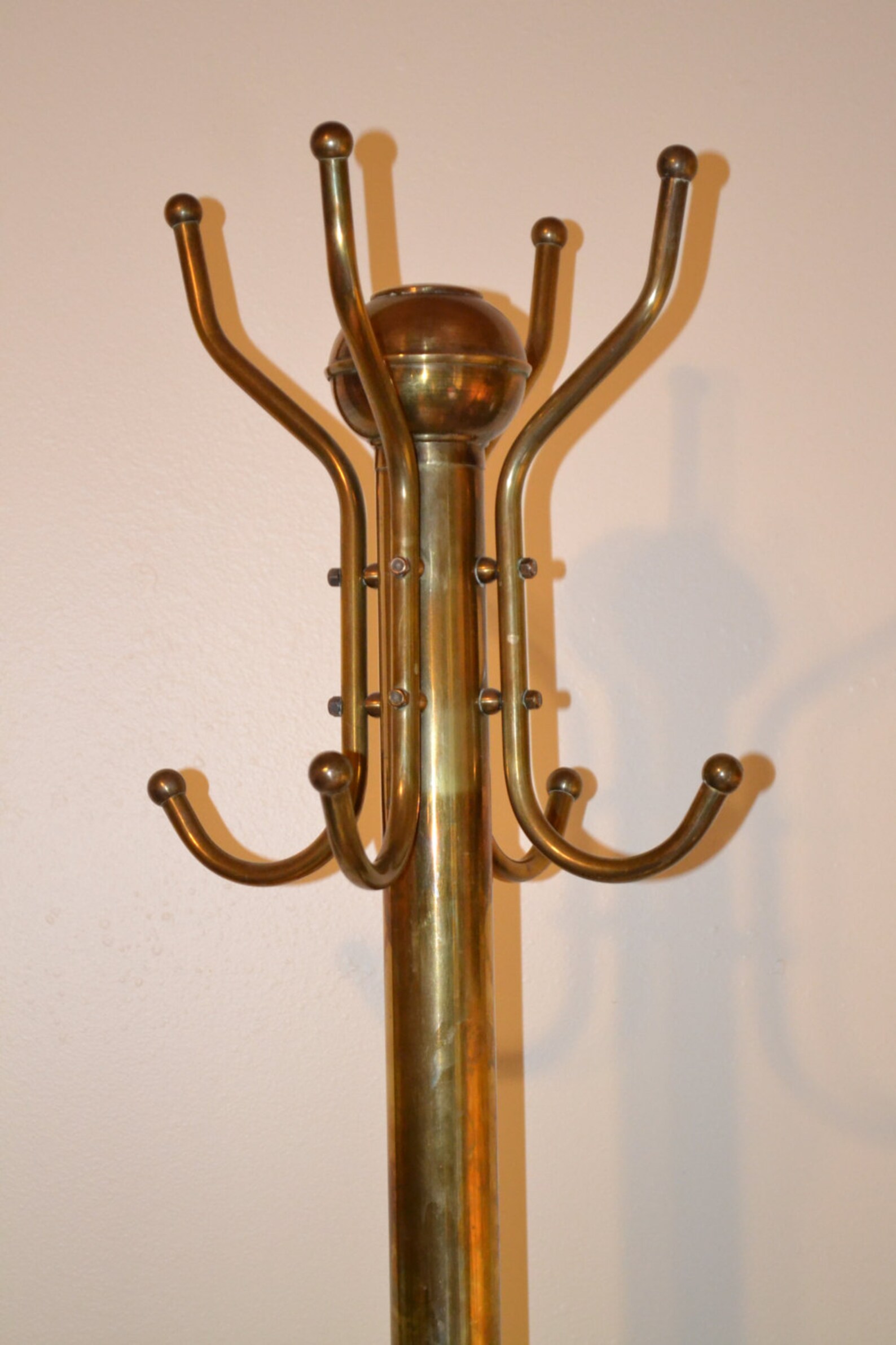 Vintage Brass Coat Rack Hat Rack Tall Antique PanchosPorch Etsy