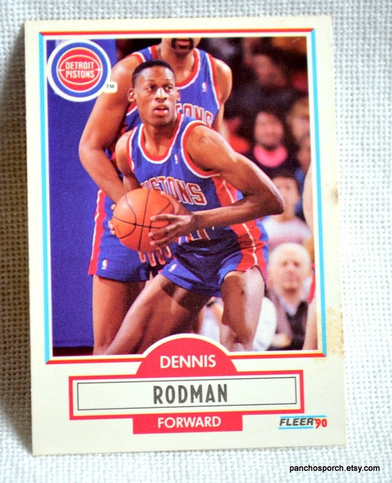 All 4 Cards HOF RARE 1990 Hoops Dennis Rodman All-star 10 & Dennis Rodman  Defensive Player of the Year NBA Hoops 1990 109 