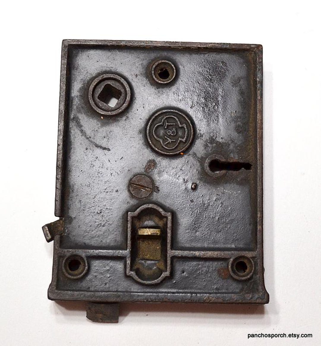 Image showcasing Vintage Y&T Mortise Lock Part Yale and Towne Salvaged Door Hardware No ...