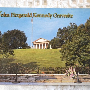 Vintage carte postale VIRGINIE Arlington John F. Kennedy Grave Site souvenir carte postale souvenirs tourisme papier éphémères PanchosPorch