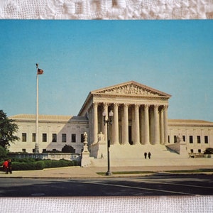 Carte postale vintage WASHINGTON DC Cour suprême des États-Unis Americana Road Trip carte postale souvenirs tourisme papier éphémères PanchosPorch