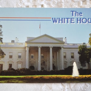 vintage WASHINGTON DC Carte postale La Maison Blanche États-Unis Americana Carte postale Souvenirs Tourisme Papier Éphémère PanchosPorch