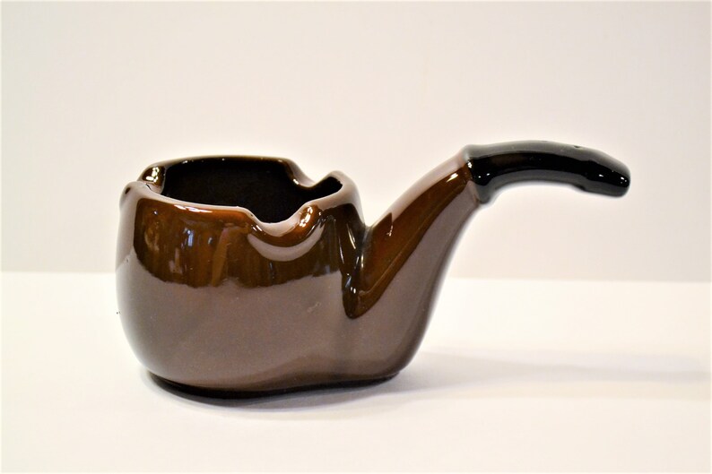 Vintage Ceramic Pipe Ashtray Planter Mid Century Cigarette Etsy