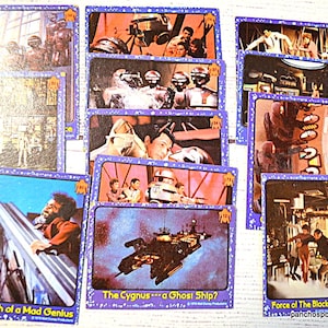 Vintage 1979 The Black Hole Movie Trading Cards - Set of 12