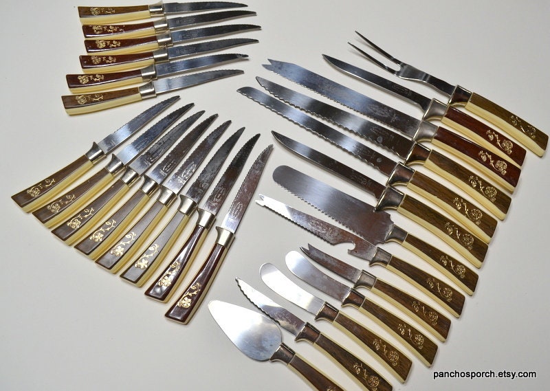 Vintage Eversharp Knife Set 27 Pcs Sheffield Stainless Steel