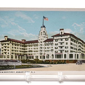 Carte postale vintage ASBURY PARK New Jersey New Monterey Hotel Landmark souvenir carte postale souvenirs papier éphémères PanchosPorch