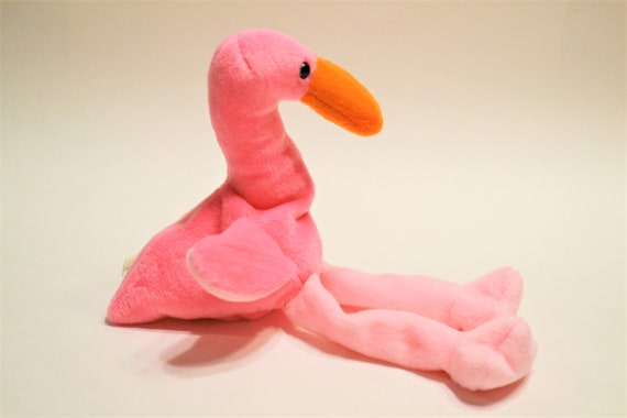 Dob 2 13 95 Vintage Ty Beanie Baby Pinky The Flamingo With Pvc Pellets Retired Style 4072 Stuffed Animals Plushies Toys Hamaguri Co Jp