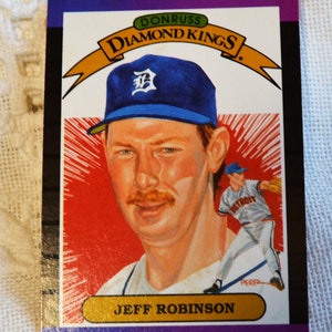 Jeff Robinson 1988 Donruss Diamond Kings Baseball Card - Detroit Tigers MLB Collectible