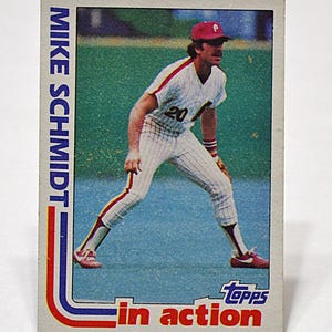 MIKE SCHMIDT No 101 Baseball Card 1982 Topps Trading Card Philadelphia Phillies MLB Baseball Vintage Sports Memorabilia PanchosPorch