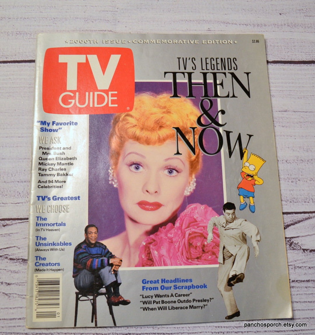 Vintage TV Guide Magazine 2000th Issue Lucille Ball Cover 1991