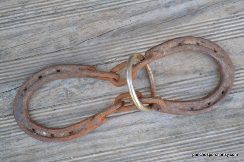 Vintage Horse Shoe Puzzle Horseshoe Game Hand Made Rusty Metal Etsy