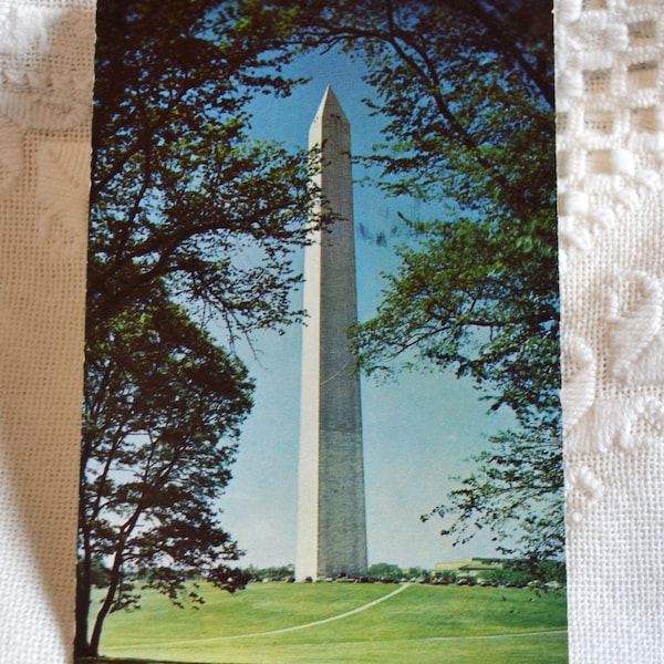 Vintage WASHINGTON DC Postcard Washington Memorial The Mall American History Post Card Memorabilia Tourism Paper Ephemera PanchosPorch