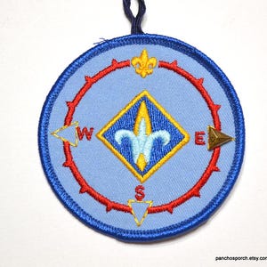 Vintage Boy Scout Patch: Webelos Compass Point Embroidered Patch