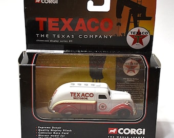 Camión de juguete Corgi TEXACO de 1937, modelo Dodge Airflow Tanker, serie de exhibición de Texas Company, año 2001.