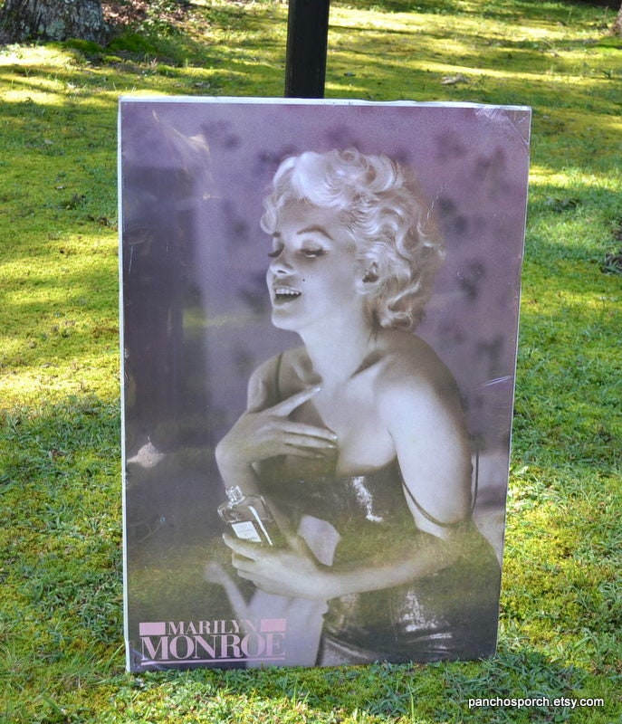 Vintage Marilyn Monroe Chanel 5 Poster Portal Poster Purple 