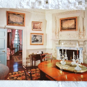 Vintage carte postale VIRGINIE Mount Vernon salle à manger George Washington maison carte postale souvenirs tourisme papier éphémères PanchosPorch
