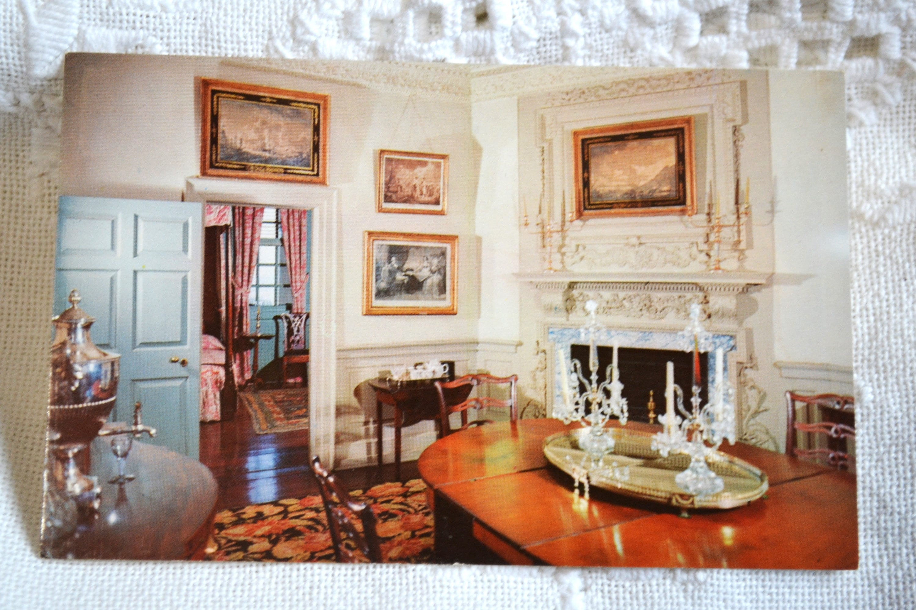 Vintage Mount Vernon Dining Room Postcard: George Washington Home - Etsy