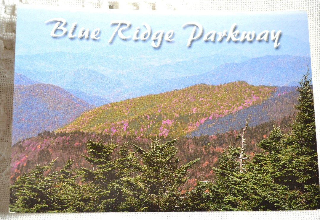 Blue Ridge Ga Postcard Vintage Blue Ridge Parkway Postcard: North Carolina Souvenir - Etsy