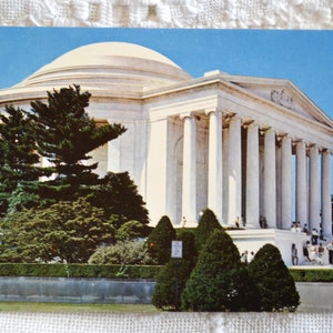 Carte postale vintage WASHINGTON DC Thomas Jefferson Memorial The Mall Post Card Souvenirs Tourisme Papier Ephemera PanchosPorch