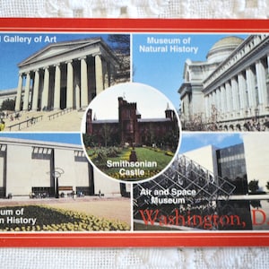 Vintage WASHINGTON DC carte postale Smithsonian Museums histoire science carte postale souvenirs tourisme papier éphémères PanchosPorch