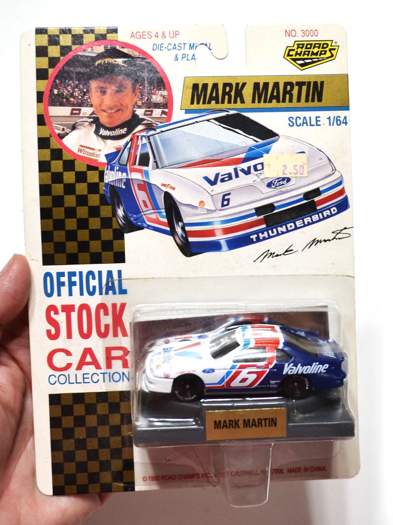 Vintage Mark Martin #6 Diecast Car: 1992 Road Champs 1/64 Scale - Etsy