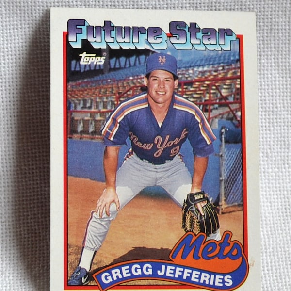 Gregg Jeffries Baseball Card No 233 Topps 1989 MLB Baseball New York Mets Vintage Trading Card Collectible Memorabilia PanchosPorch