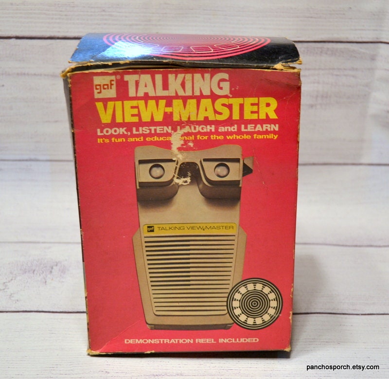 Vintage GAF Talking View Master Original Box 3D Picture Viewer