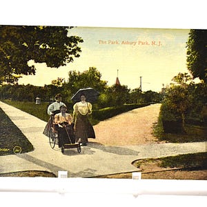 Carte postale vintage ASBURY PARK New Jersey The Park Victorian Women Carte postale souvenir souvenirs papier éphémères PanchosPorch